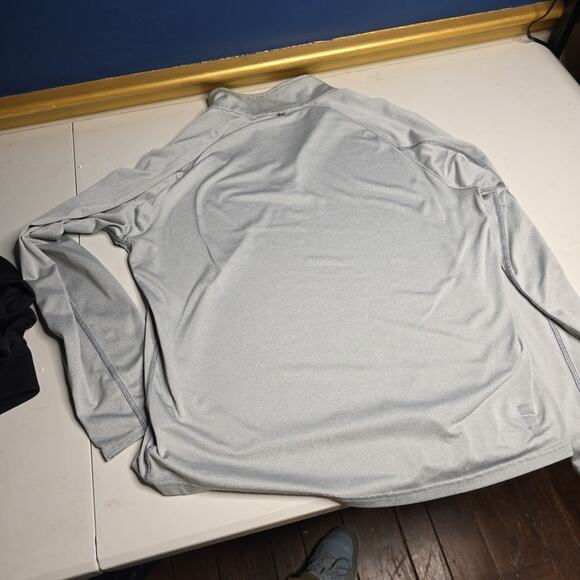 Elevate Sport Light Gray Long Sleeve 1/4-Zip Medium Brown-Forman Logo On Shirt - Picture 7 of 7